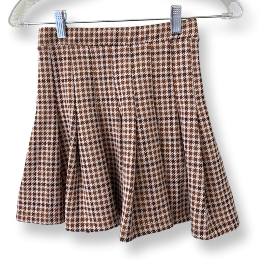Altar'd State Brown and White Mini Skirt Womens